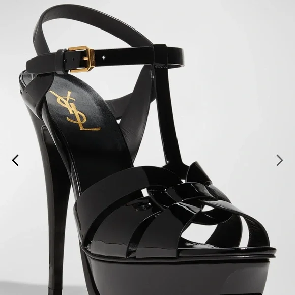 Saint Laurent
Tribute Patent Platform Sandals YSL Heels leather size 8 ysl shoes - Picture 2 of 15